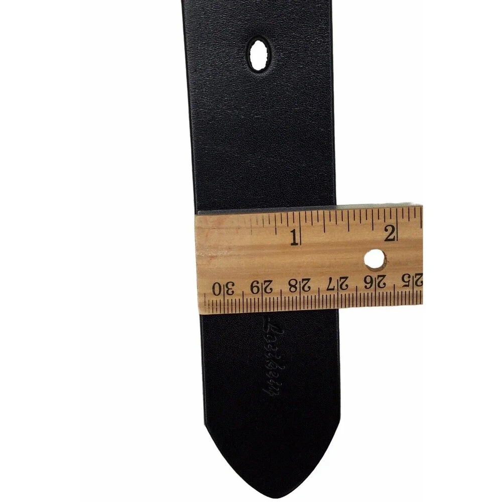 Locikeiy Belt Mens 48 Black Smooth Genuine Leather NWT Classic Core Preppy Dress